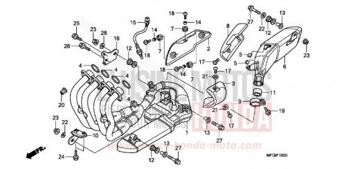 EXHAUST MUFFLER CB600FA3A de 2010